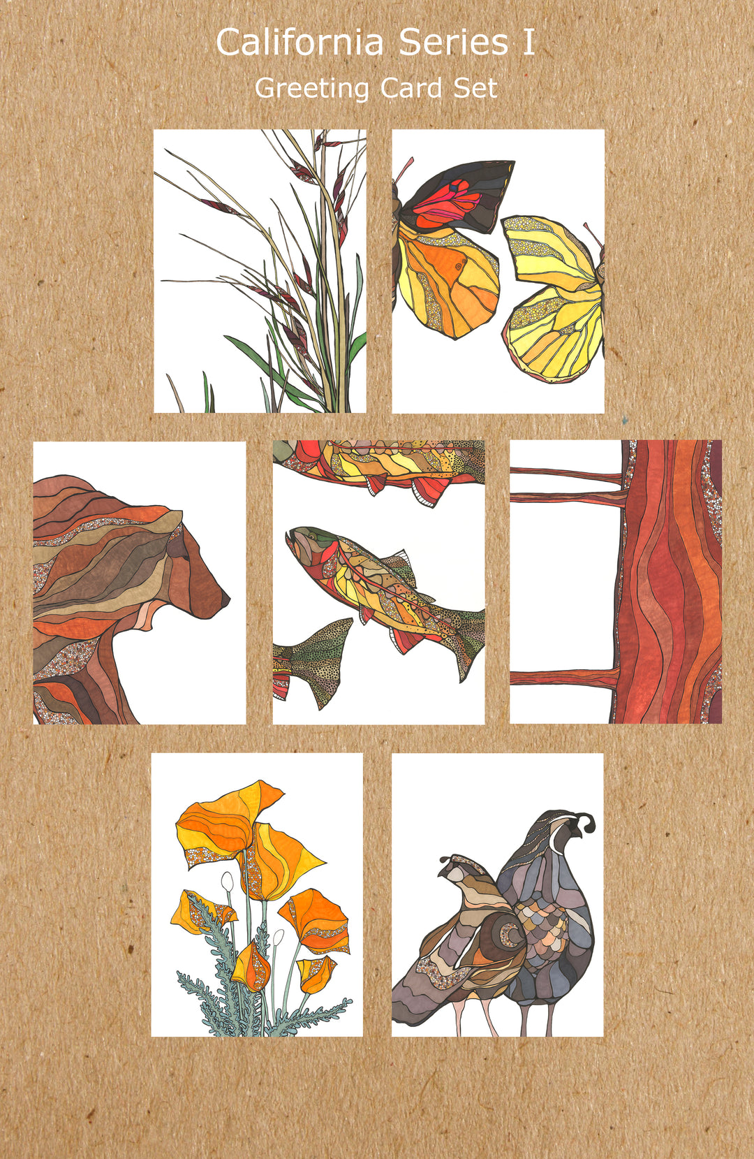 CALIFORNIA Series I - Greeting Card Set