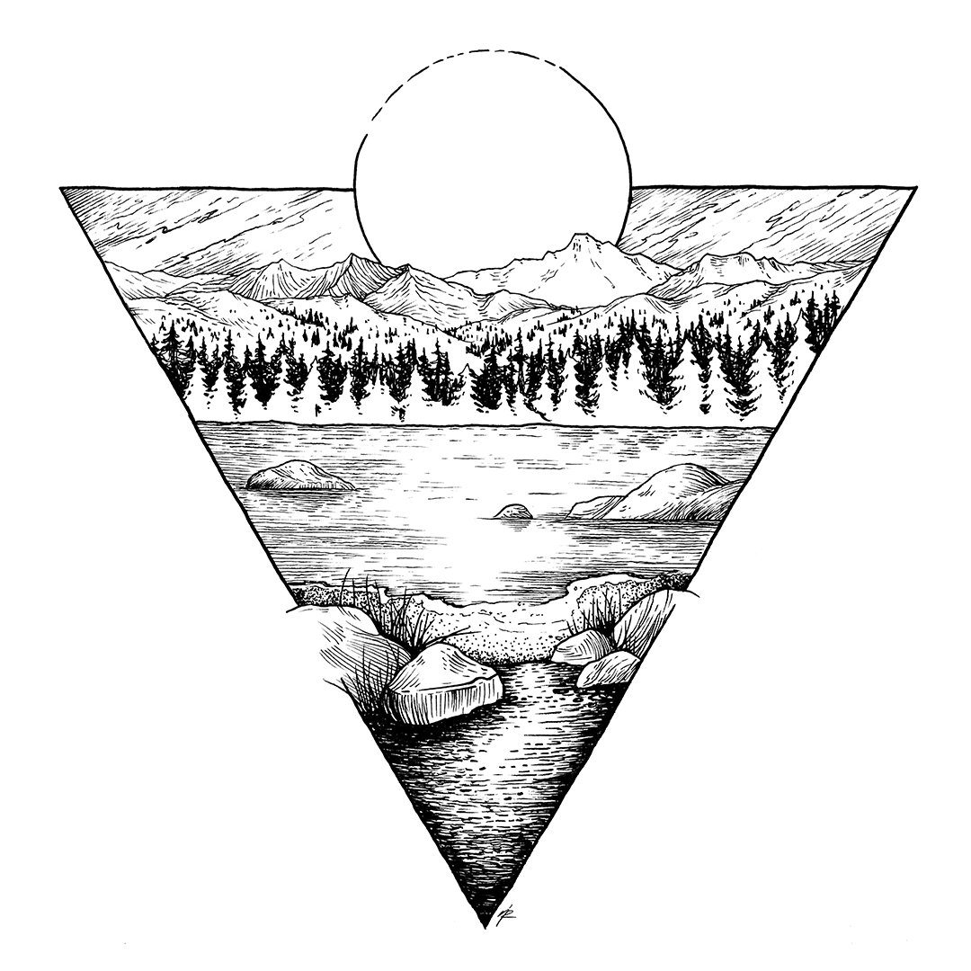 Triangle Art Drawing