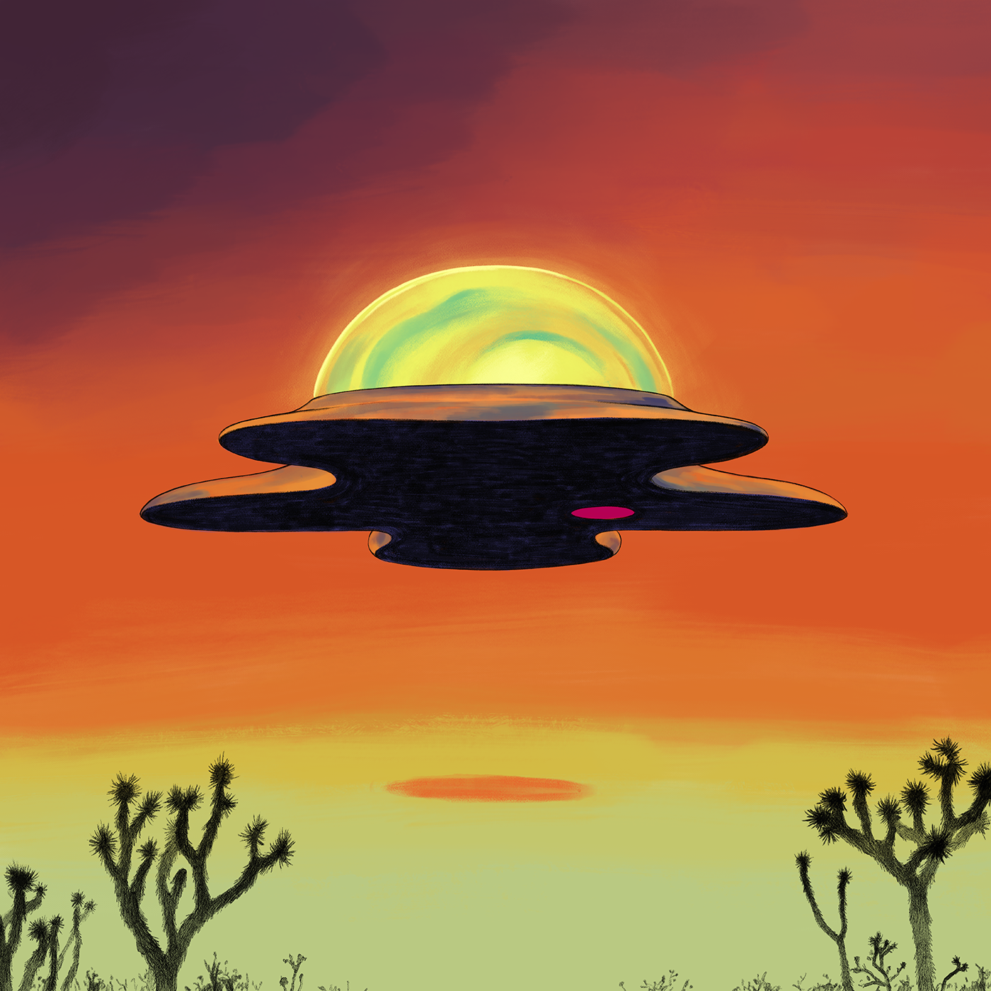 Desert Sunset UFO